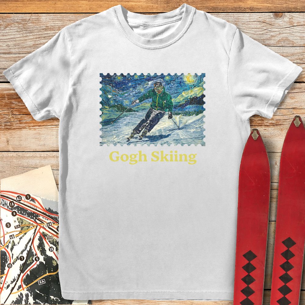 1237 Gogh Skiing - White