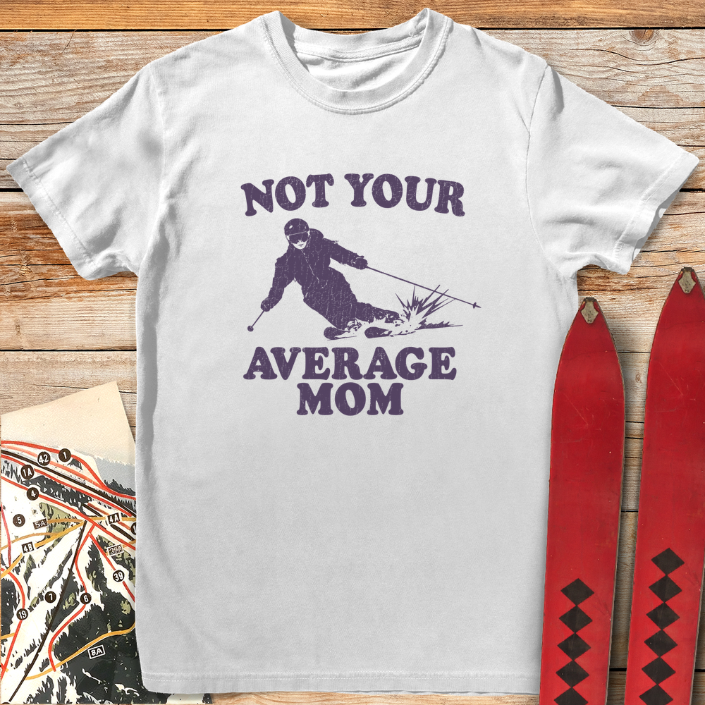 1243 Not Average Mom Ski White - White