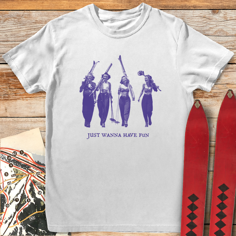 1257 Girls Gone Skiing - White