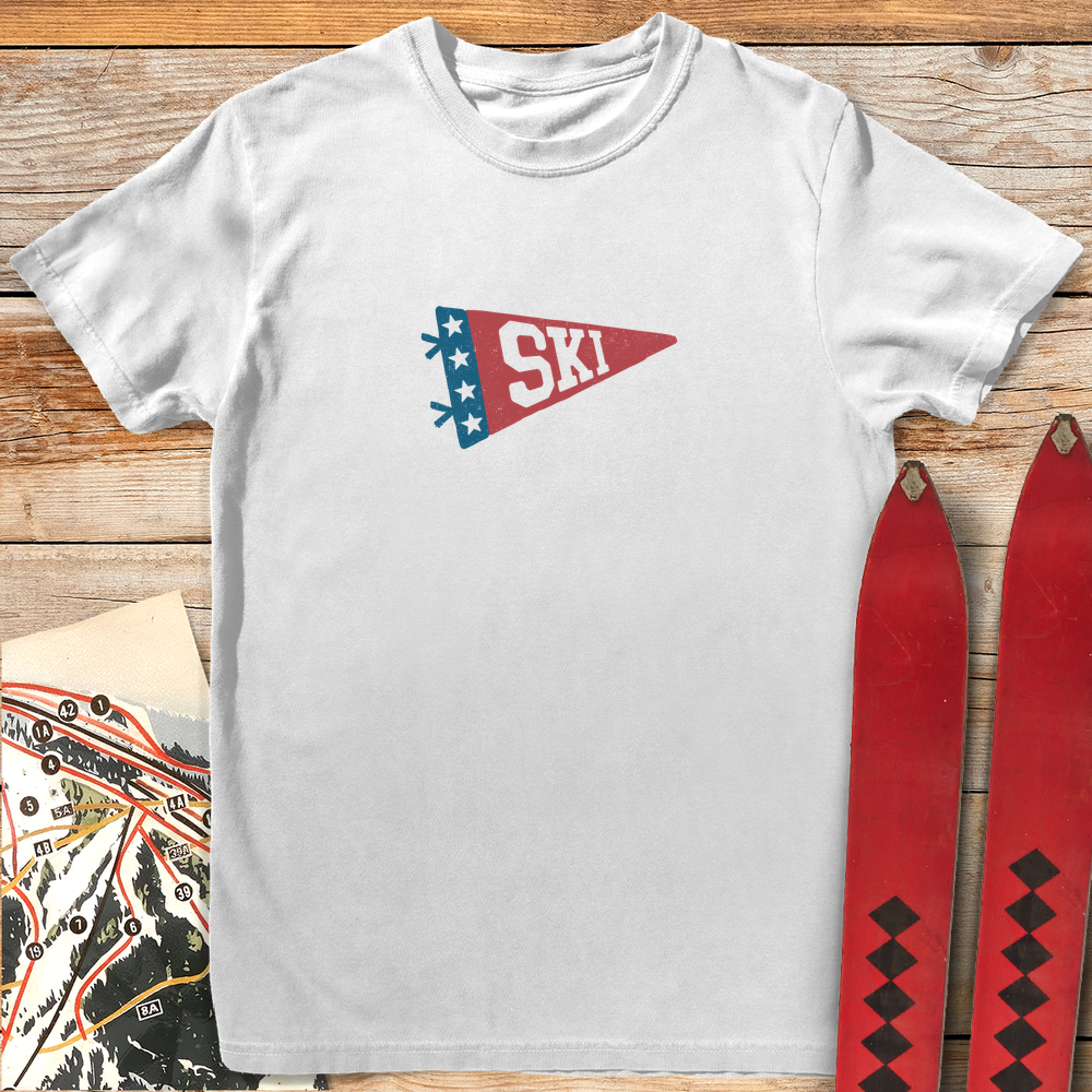 1300 Patriot Ski Flag White - White