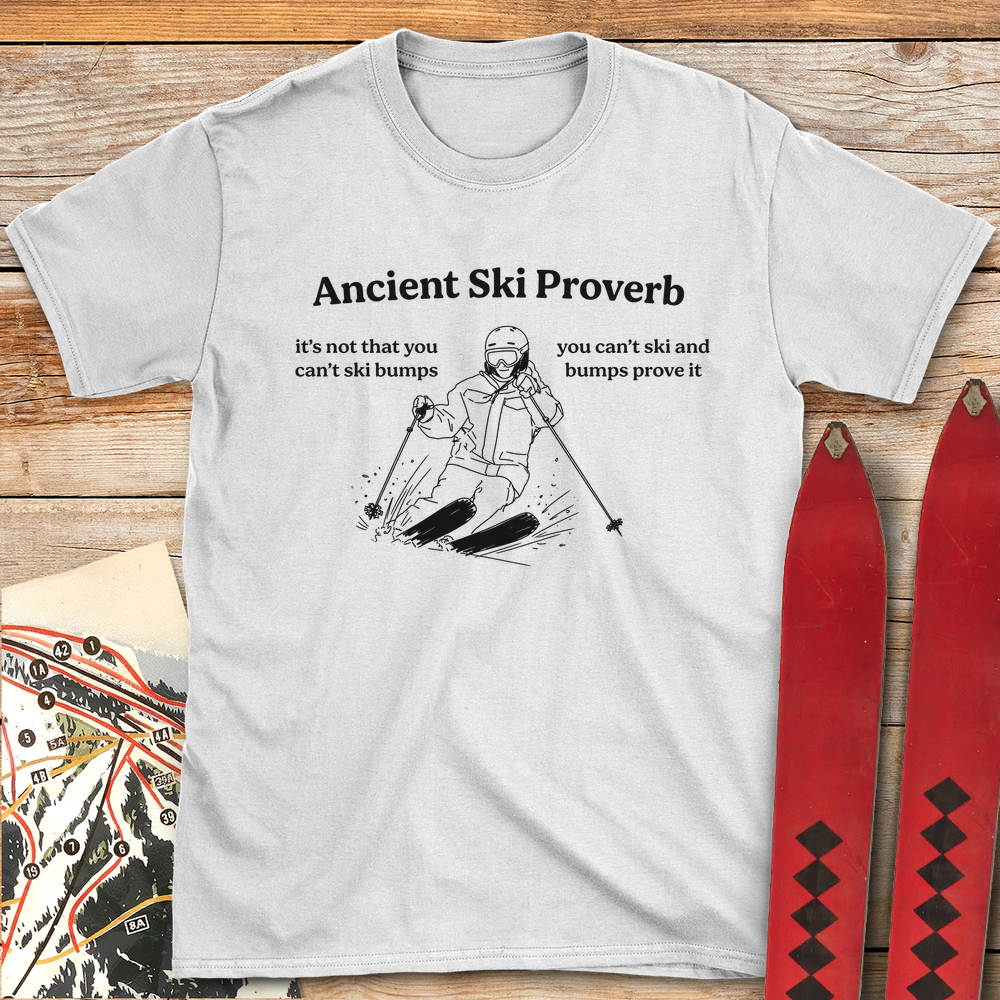 1304 Ancient Ski Proverb White - White