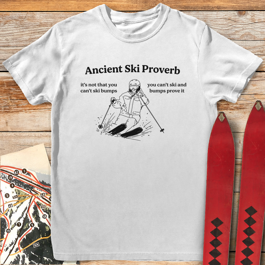 1304 Ancient Ski Proverb White - White