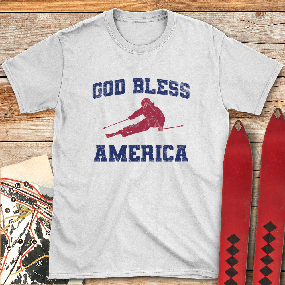 1334 God Bless America Ski White - White