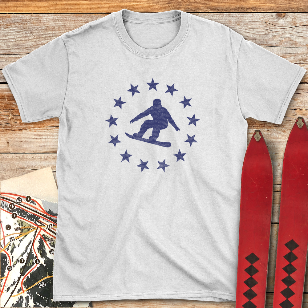 1330 Star Spangled Snowboarder White - White