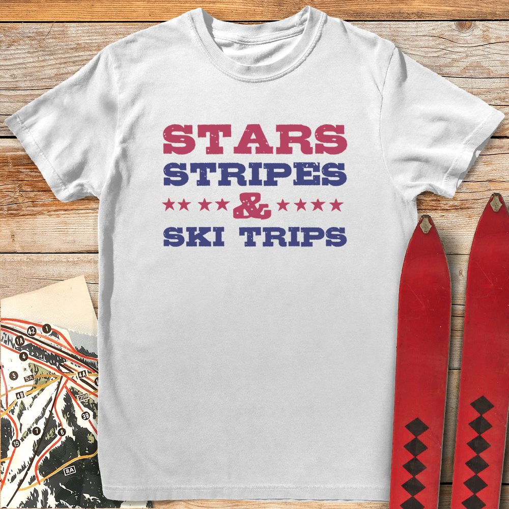 1390 Stripes And Ski Trips White - White