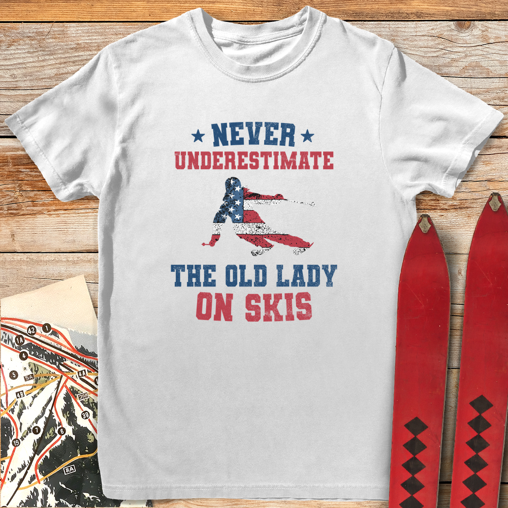 1428 Old Lady Ski Usa White - White