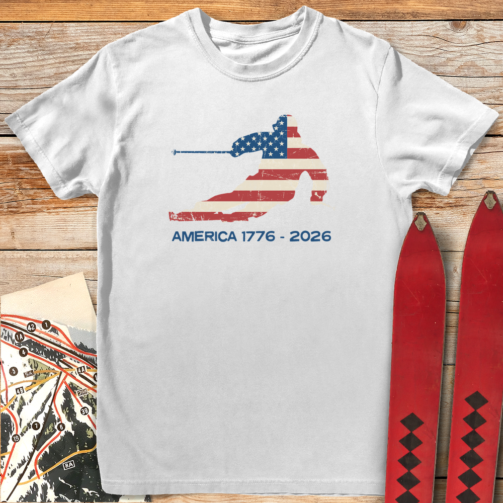 1414 America Ski Flag 250 White - White